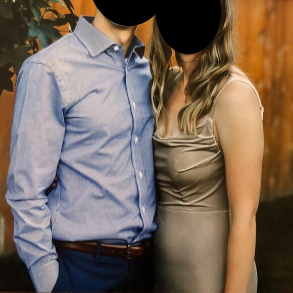 Revelry Skye Velvet Maxi Slip Dress Gold Champagne Size 4 - Picture 2 of 7